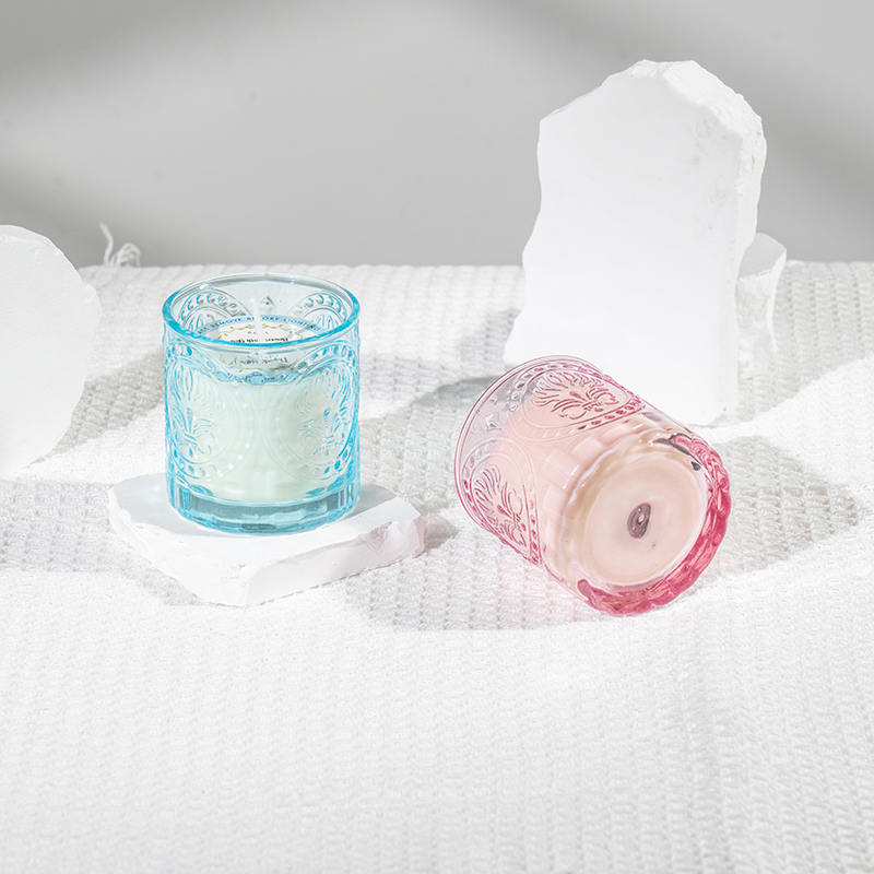 Moederdag sierlijke glazen fles geurkaars - producent van eco-sojawaskaarsen