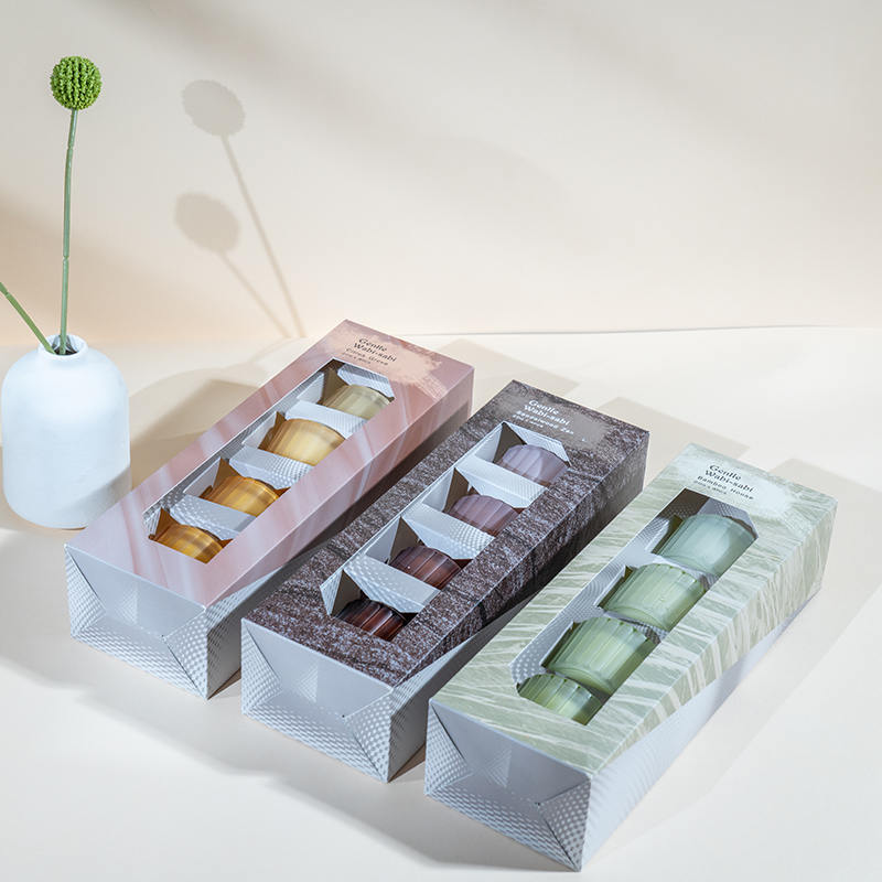 Set van 4 verticaal gestreepte kleine dwergglazen kaarsbekers