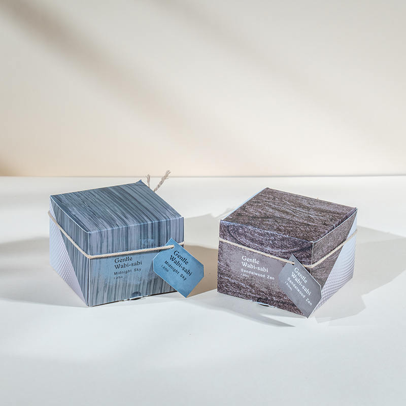 Ronde glazen kaarsenbeker met verticale strepen geurkaarsen-eco sojawaskaarsenverkoper