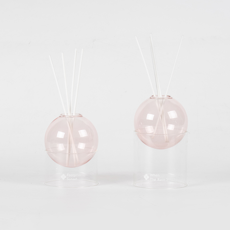 Helder glazen basis, glazen bol type rietverspreider-styling aromatherapie