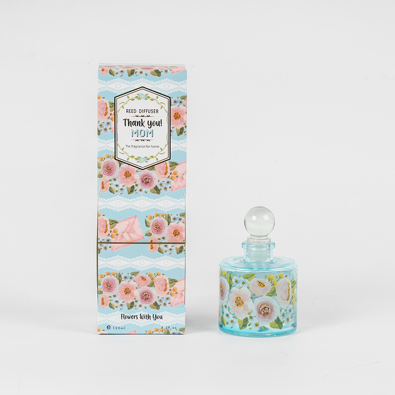 Moederdag elegante ronde glazen fles rietverspreider