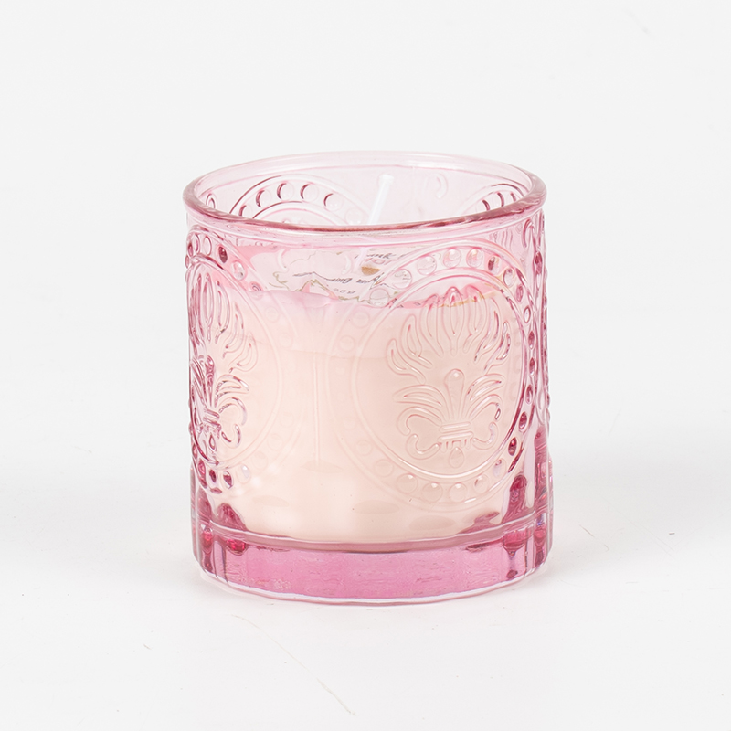 Moederdag sierlijke glazen fles geurkaars - producent van eco-sojawaskaarsen