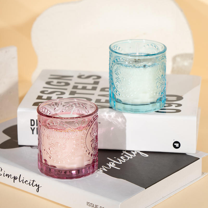 Moederdag sierlijke glazen fles geurkaars - producent van eco-sojawaskaarsen