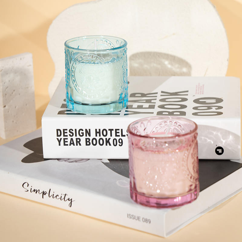 Moederdag sierlijke glazen fles geurkaars - producent van eco-sojawaskaarsen